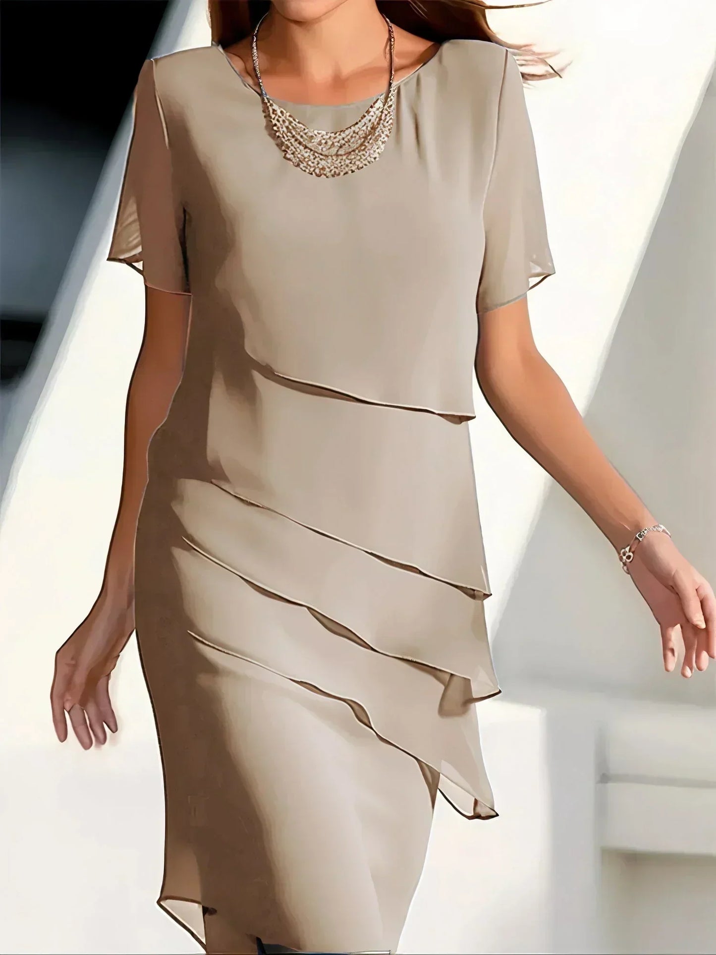 Elegant Midi Dress for Women Flattering Summer Look