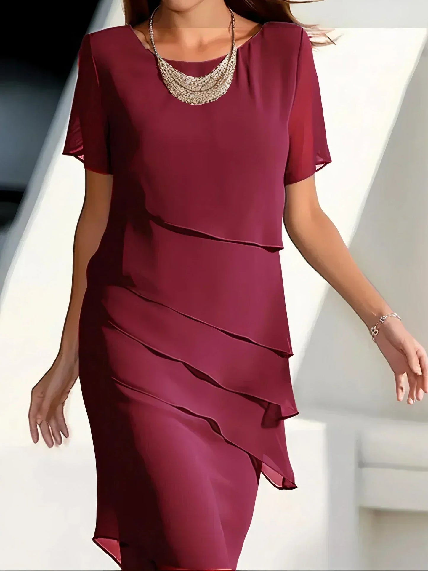 Elegant Midi Dress for Women Flattering Summer Look