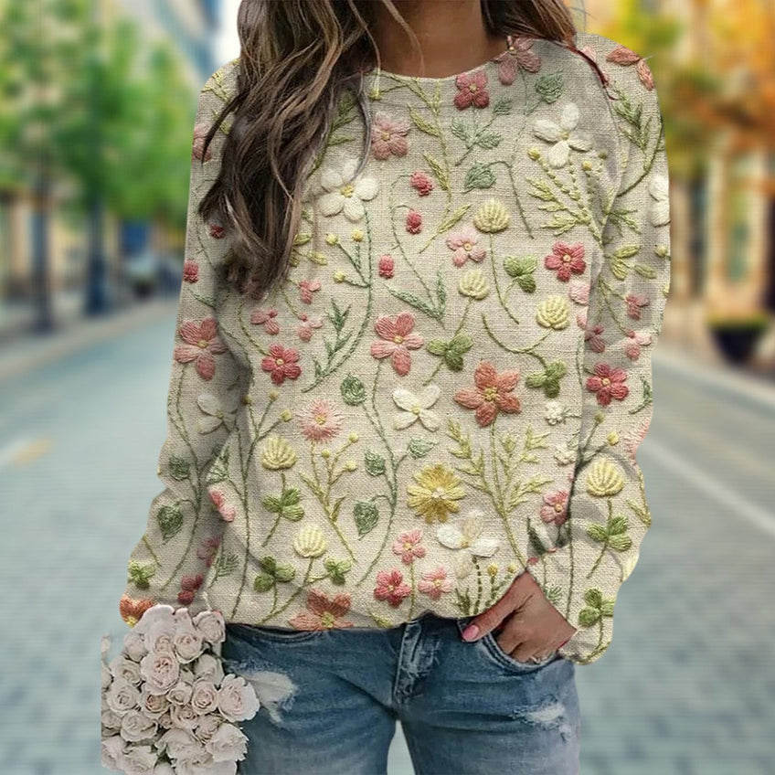 Daisy - Fashionable floral sweater for women