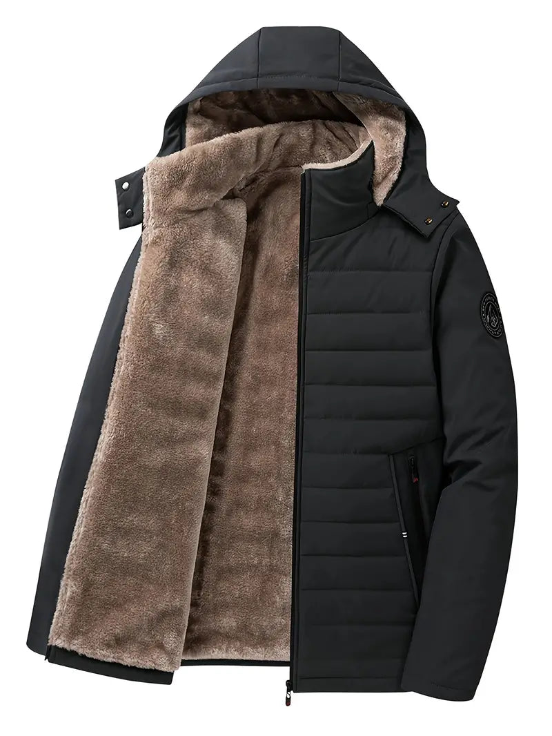 Eli - Warm, padded fleece jacket for men
