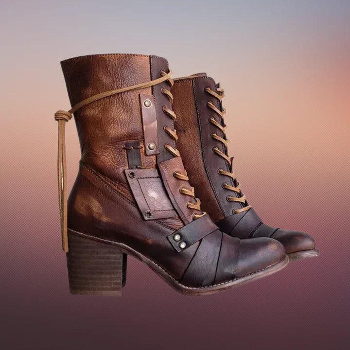 Emma - Retro motorcycle boots