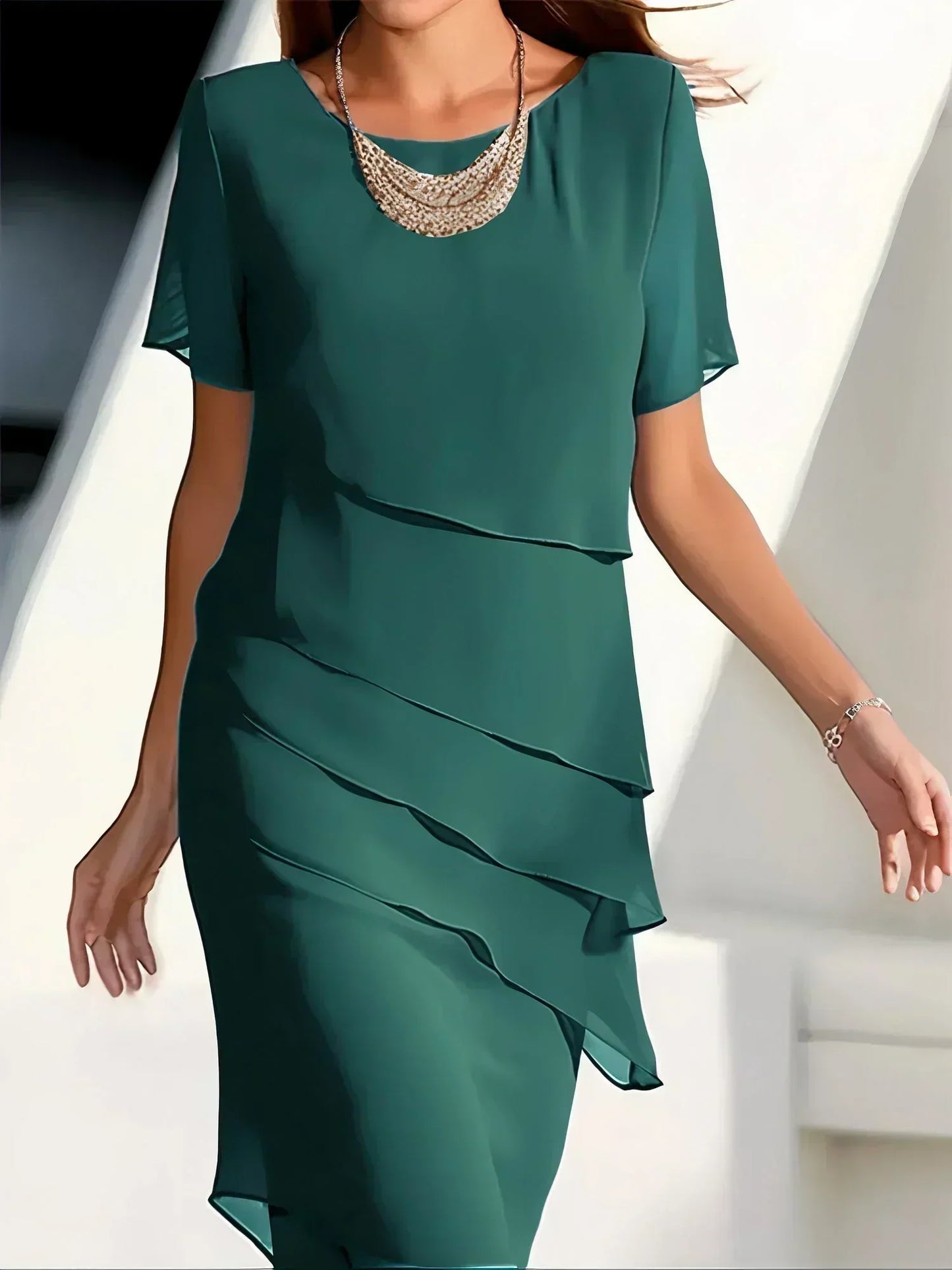 Elegant Midi Dress for Women Flattering Summer Look