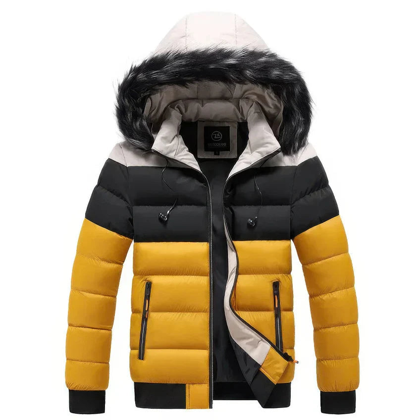 Jovanni - Men's parka winter coat with fur collar