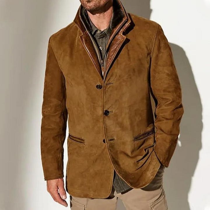 Kurtab - Men's Button-Down Vintage Coat