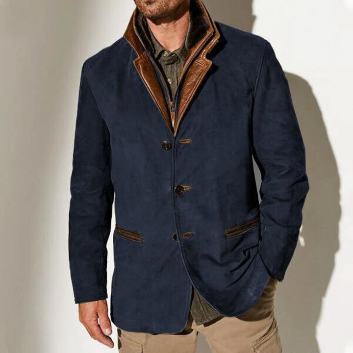 Kurtab - Men's Button-Down Vintage Coat