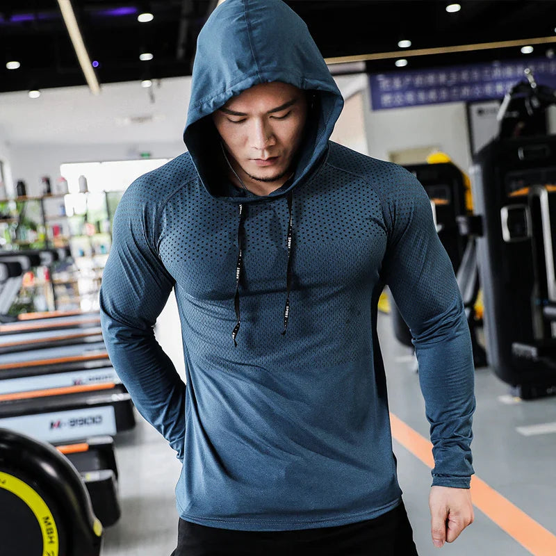 Oliver - Breathable Men's Sports Hooded Shirt
