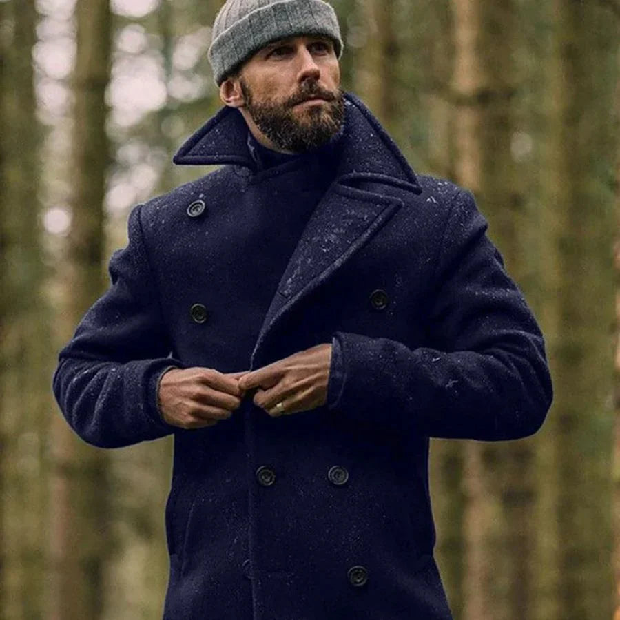Reinold - Elegant men's winter coat made of wool