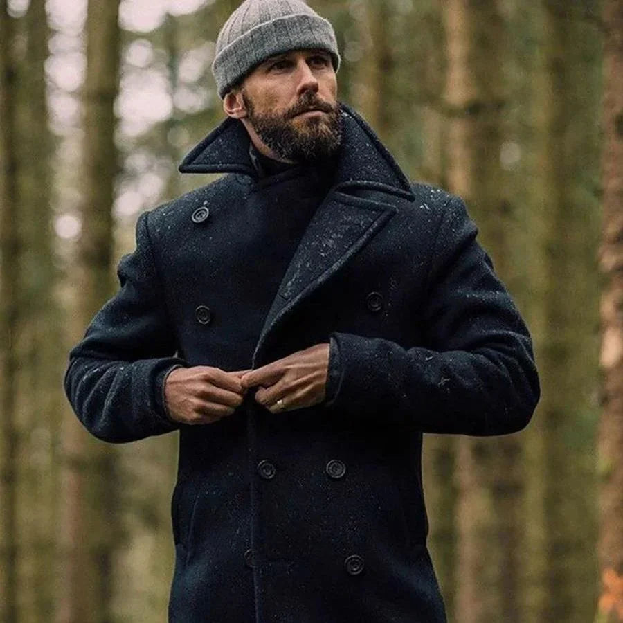 Reinold - Elegant men's winter coat made of wool