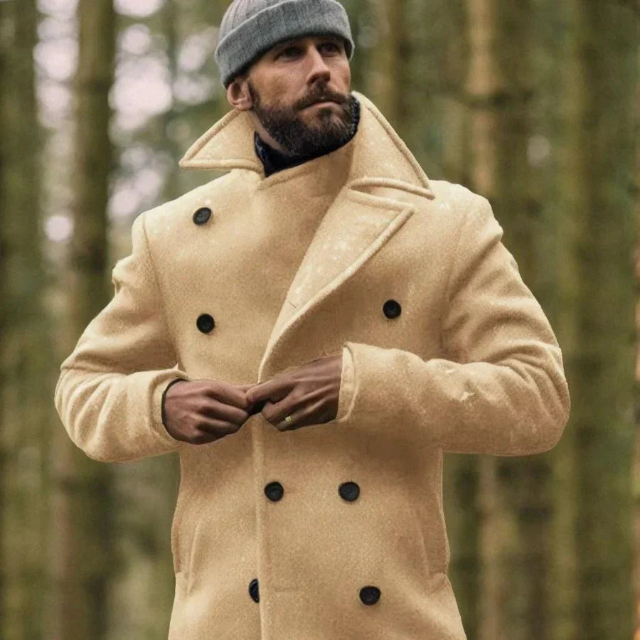 Reinold - Elegant men's winter coat made of wool