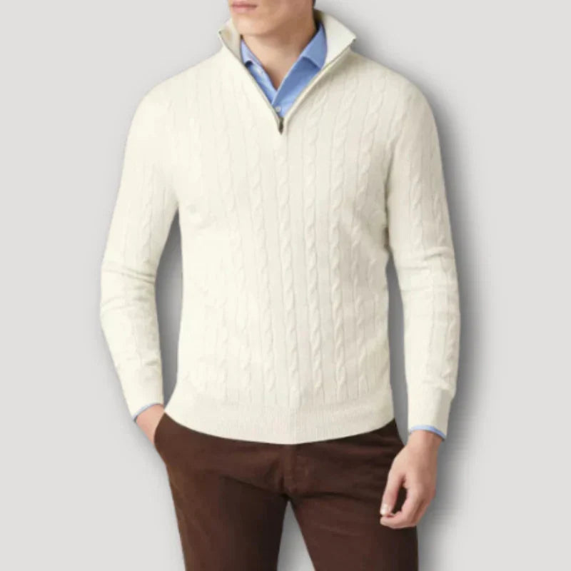 Rendor - Italian cashmere sweater with zipper for men