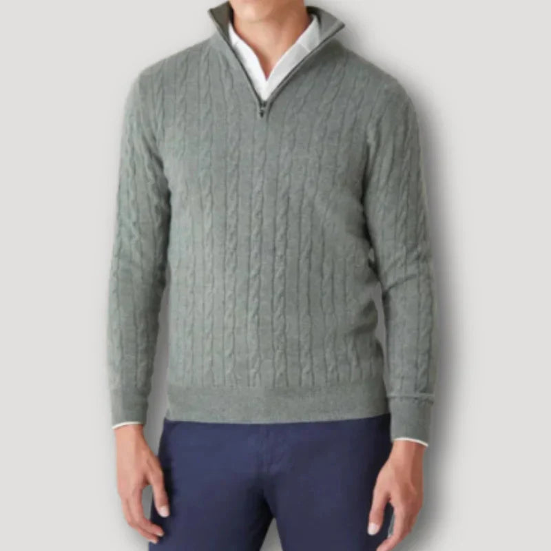 Rendor - Italian cashmere sweater with zipper for men