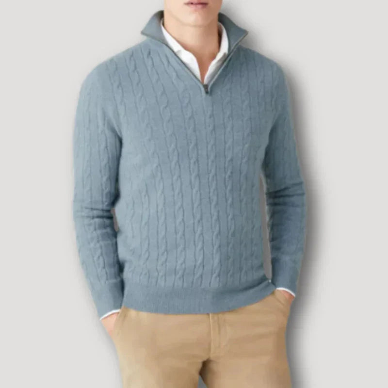 Rendor - Italian cashmere sweater with zipper for men
