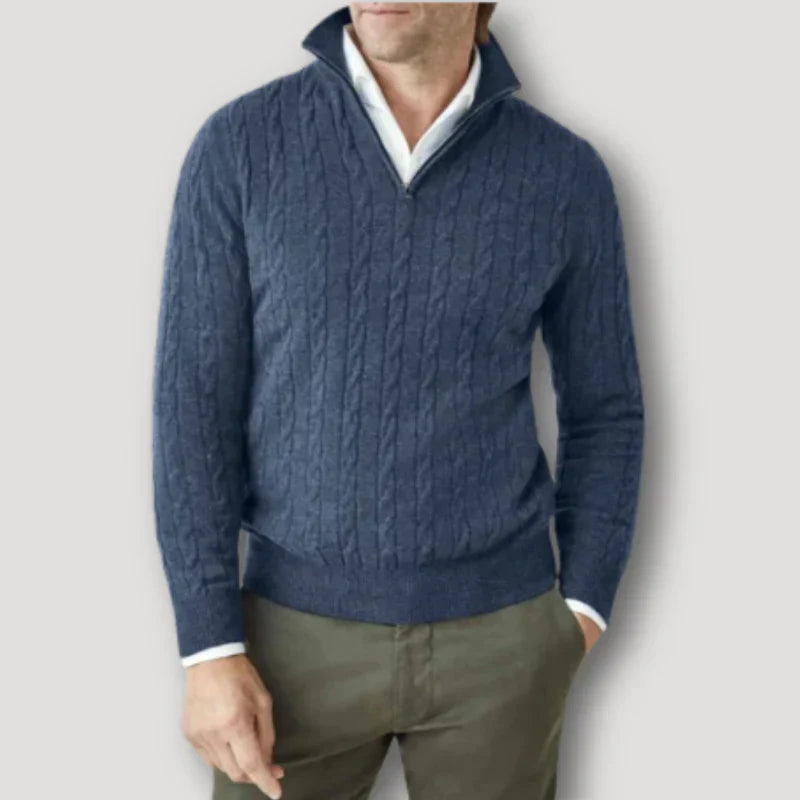 Rendor - Italian cashmere sweater with zipper for men