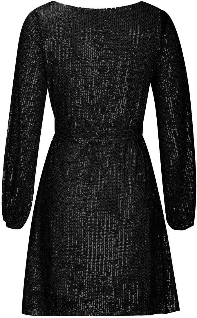Women’s Sequin Mini Party Dress - Short Evening Outfit
