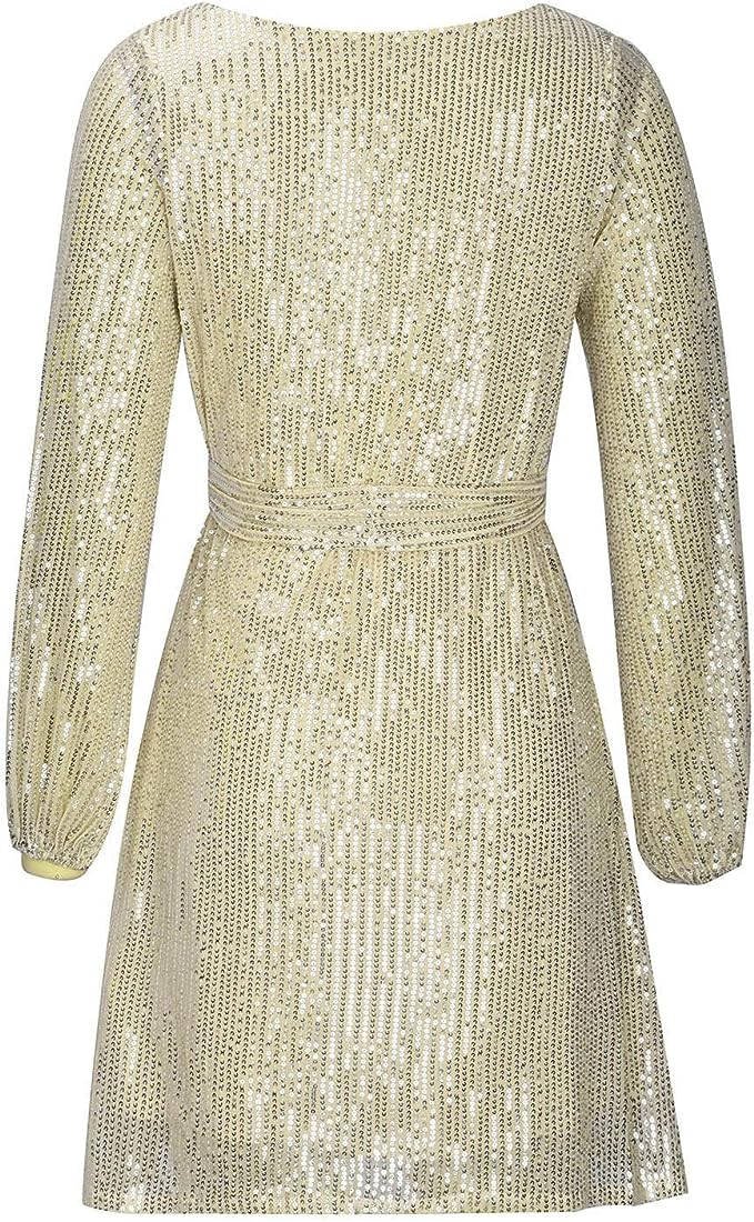 Women’s Sequin Mini Party Dress - Short Evening Outfit