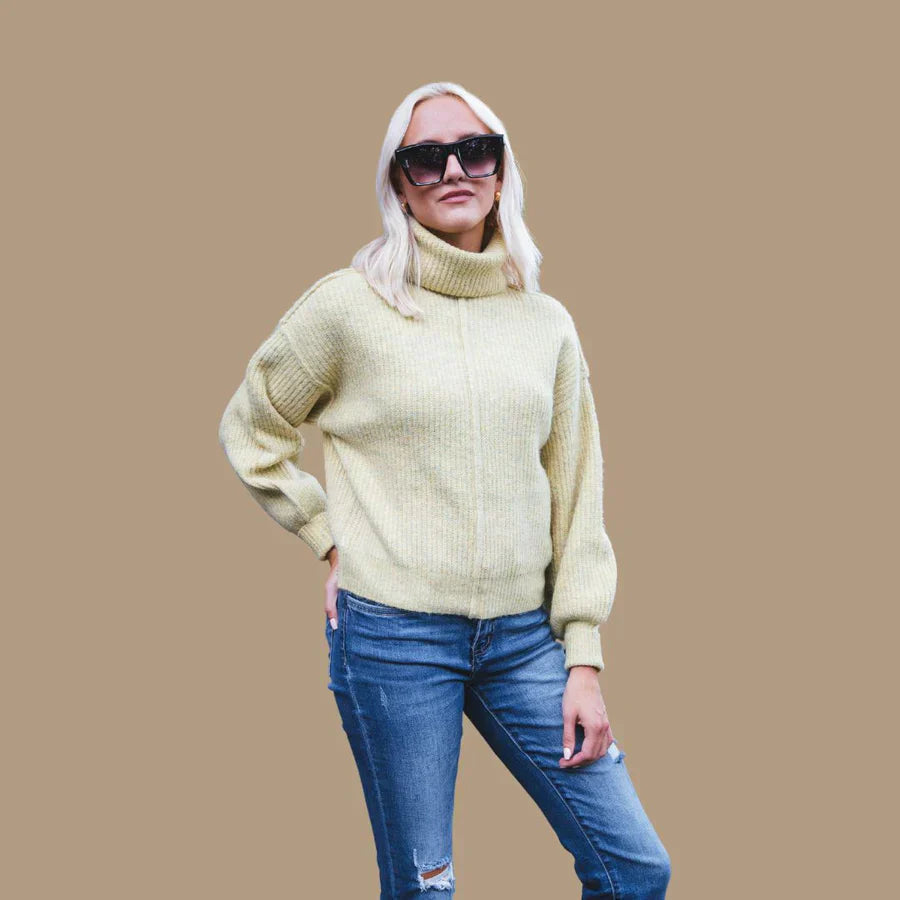 Ada - Turtleneck sweater with laces