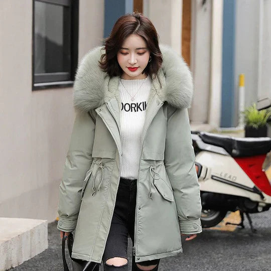 Alaisa - Long parka with fur collar