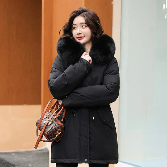 Alaisa - Long parka with fur collar