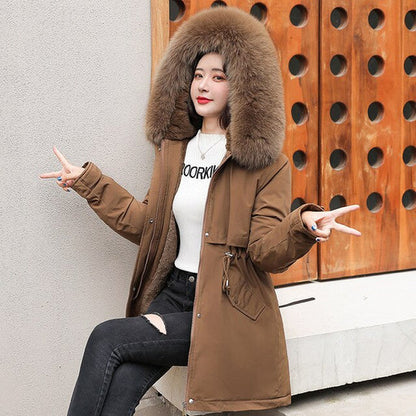 Alaisa - Long parka with fur collar