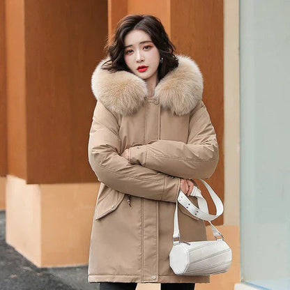 Alaisa - Long parka with fur collar