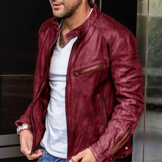 Azlan - Elegant and weatherproof leather jacket