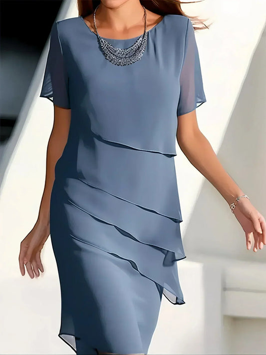 Elegant Midi Dress for Women Flattering Summer Look