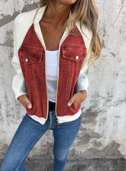 Brooklynn - Modern jacket with denim