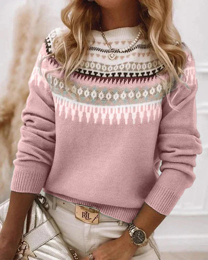 Capucine - Women's Printed Long Sleeve Sweater