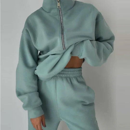 Elsiem - Comfortable Women's Training Suit with Zipper
