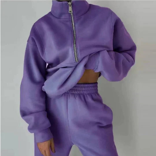 Elsiem - Comfortable Women's Training Suit with Zipper