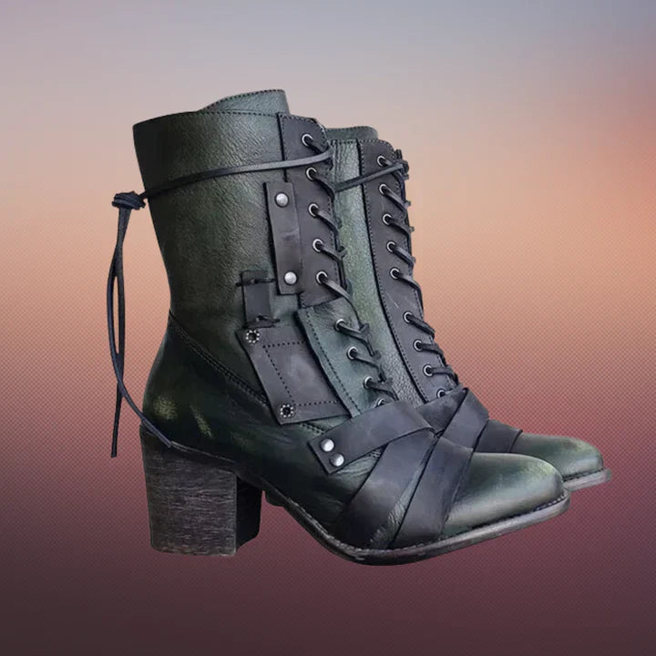 Emma - Retro motorcycle boots