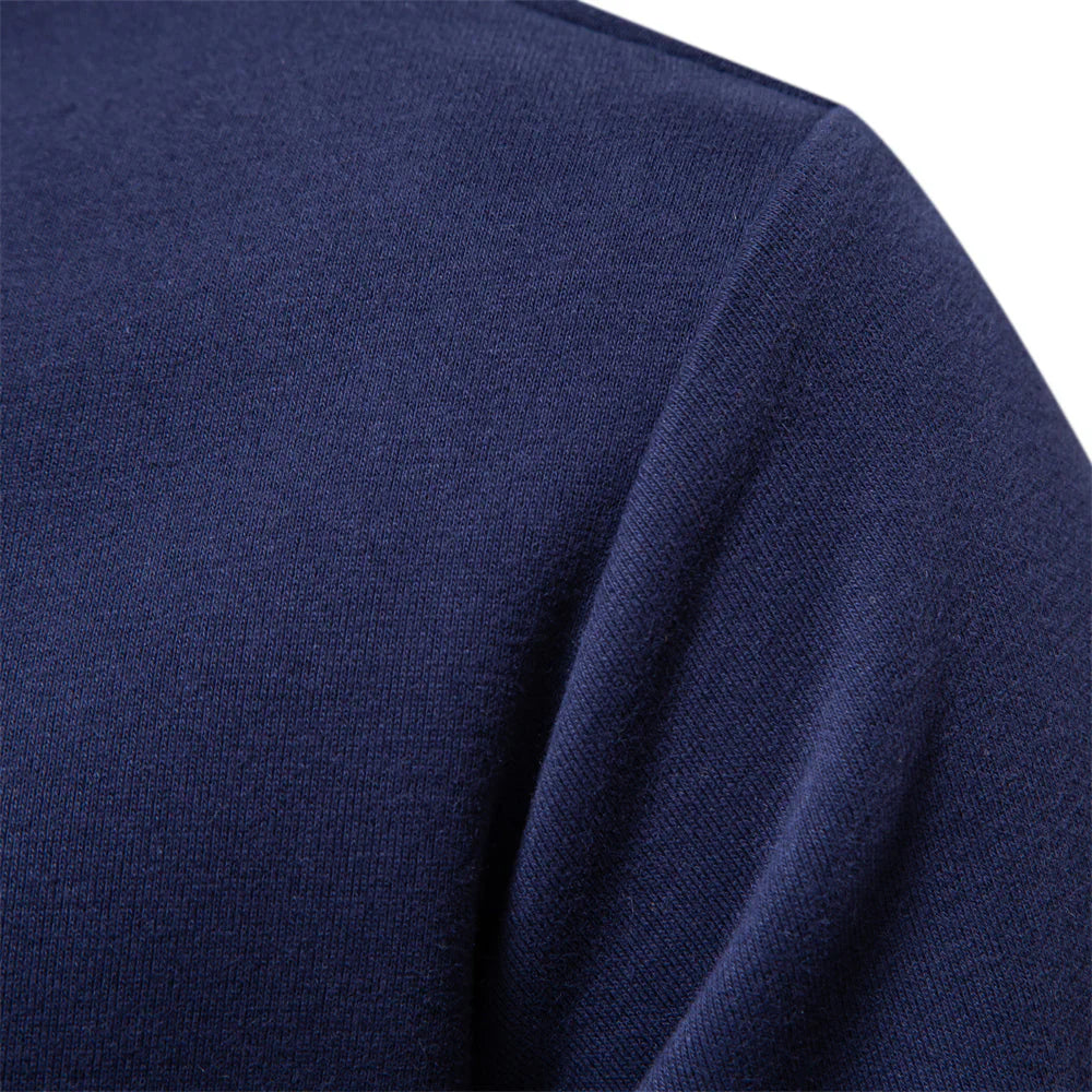 Henry - Elegant Men's Long Sleeve Polo Shirt with Classic Collar