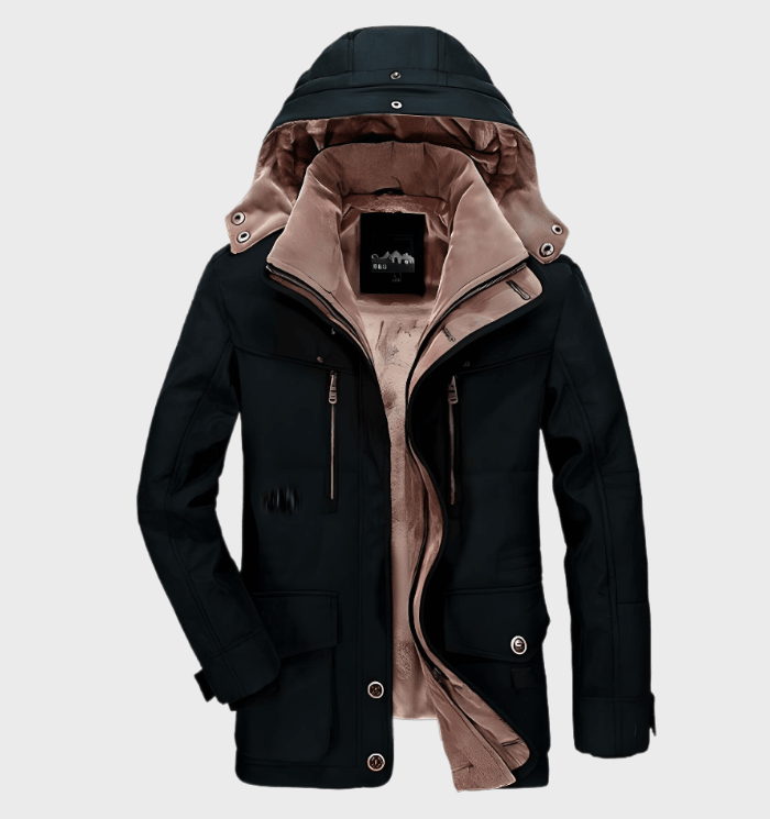 Hugo - Thick winter jacket with hood and deep pocket