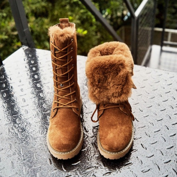 Jada - High women's boots made of suede