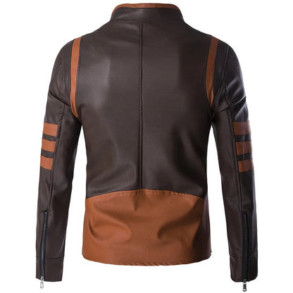 John - Elegant Men's Leather Jacket in Unique Design