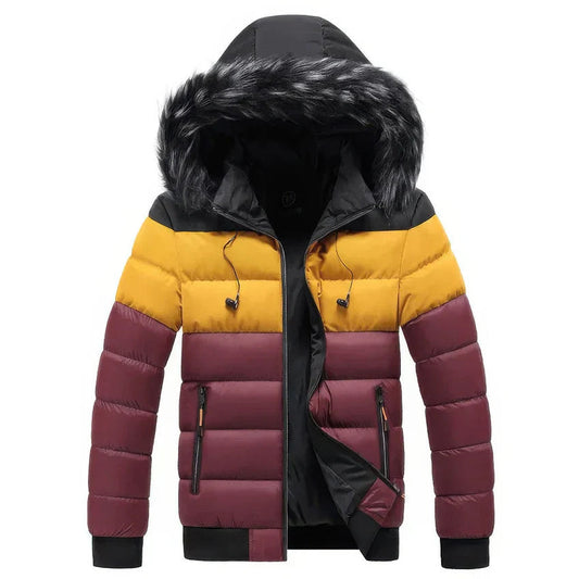 Jovanni - Men's parka winter coat with fur collar