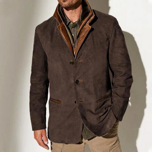 Kurtab - Men's Button-Down Vintage Coat
