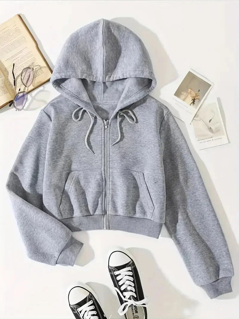 Melissa - Hoodie with split zipper