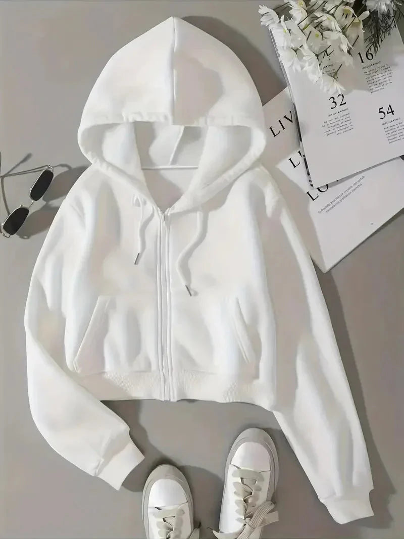 Melissa - Hoodie with split zipper