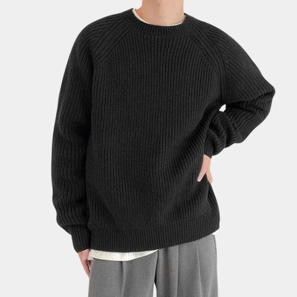 Mihnea - Comfortable men's sweatshirt with round neck