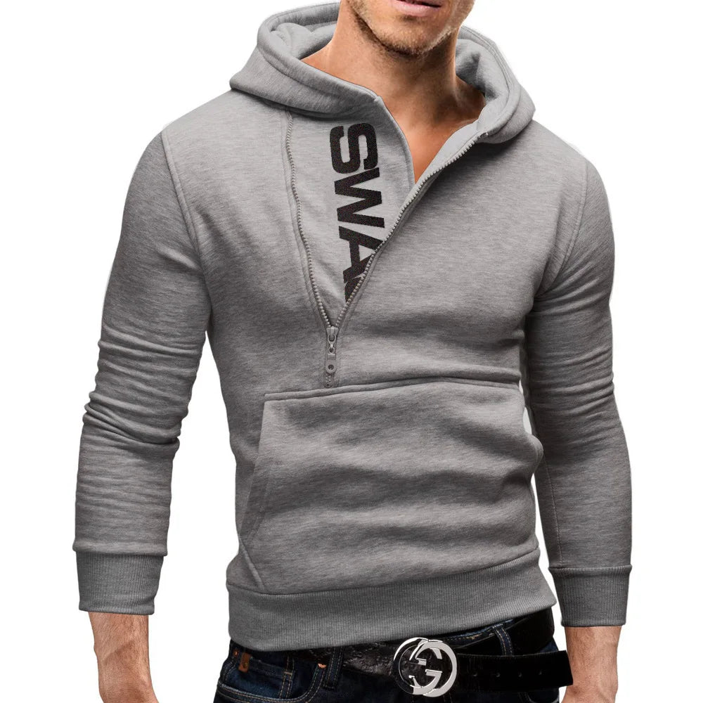 Neil - Stylish hoodie with side zipper