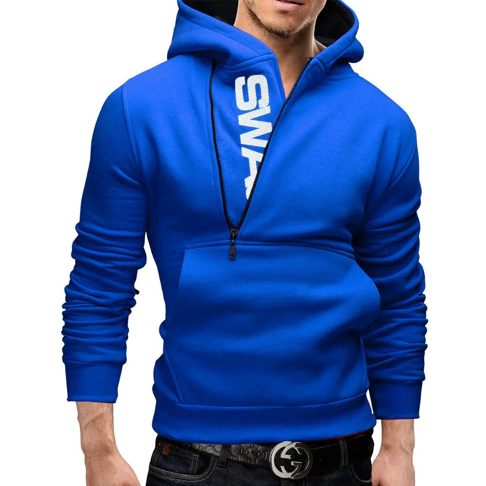 Neil - Stylish hoodie with side zipper