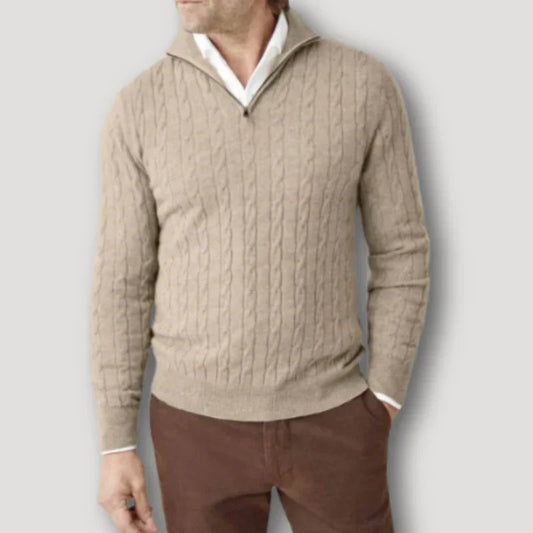 Rendor - Italian cashmere sweater with zipper for men