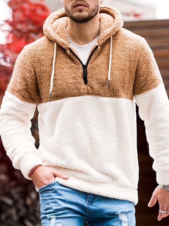 Roderick - Men's fleece pullover with hood