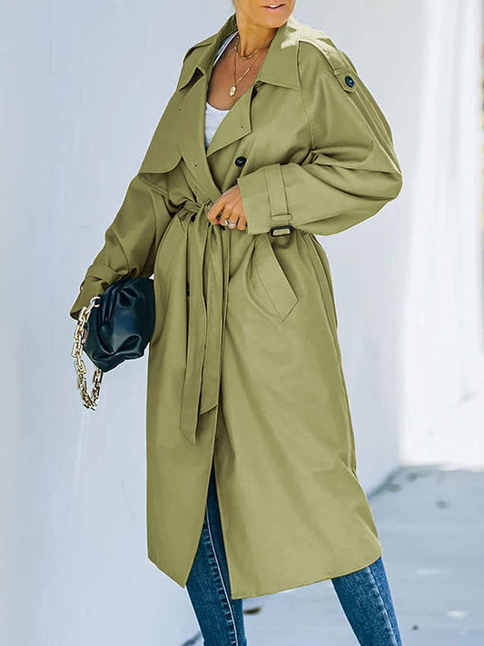 Sol - Stylish long trench coat for women