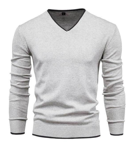 Sterling - Slim-fit pullover with V-neck