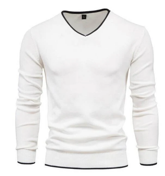 Sterling - Slim-fit pullover with V-neck