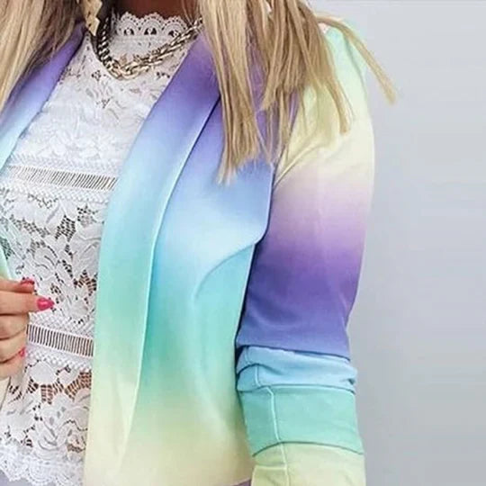 Thanea - Women's Tie-Dye Long Sleeve Blazer