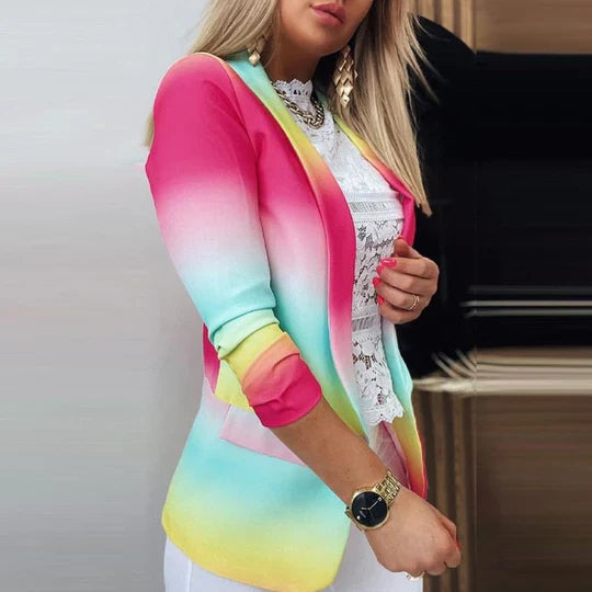 Thanea - Women's Tie-Dye Long Sleeve Blazer