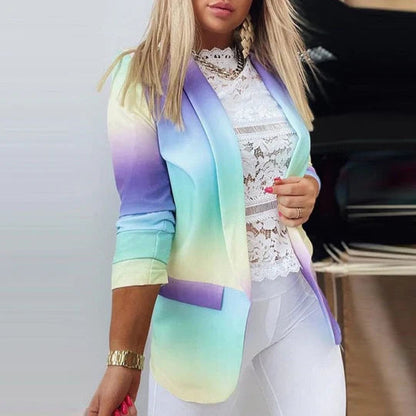 Thanea - Women's Tie-Dye Long Sleeve Blazer